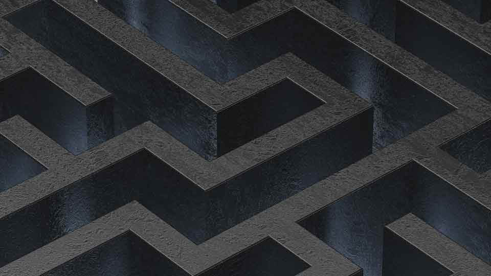 IGI Regulatory & Competitive Intelligence steel maze black and white